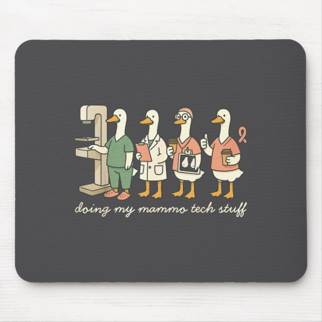 Hilarious Silly Tech Goose X Mammo Doing ray Mammo Mouse Mat (Front)