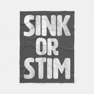 Hilarious Sink Stim Neurodivergent Normalize Autis Fleece Blanket