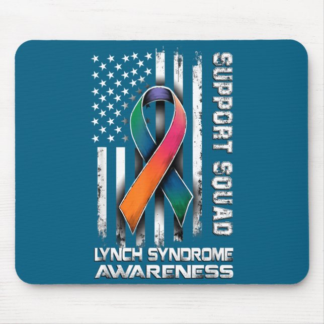 Hilarious Support Lynch Syndrome Squad Awareness Mouse Mat (Front)