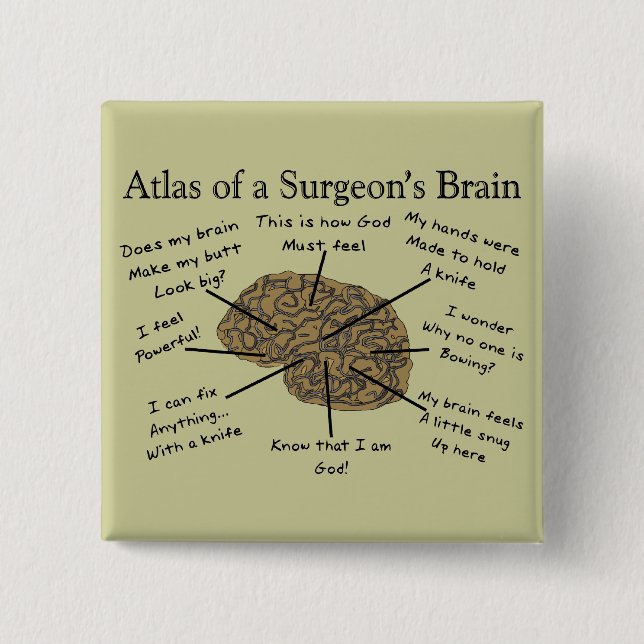 Hilarious Surgeon Gifts 15 Cm Square Badge (Front)