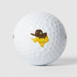 Hilarious Texas Cowboy Emoji Gift Golf Balls