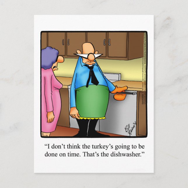 Hilarious Thanksgiving Humour  Postcard (Front)