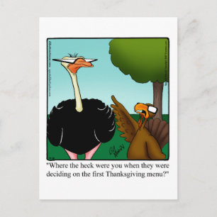 Hilarious Thanksgiving Humour Postcard