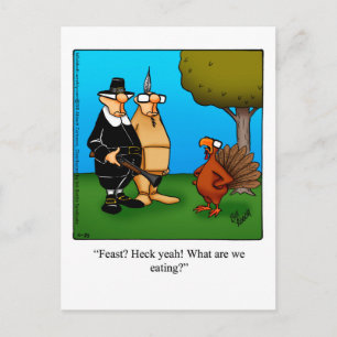 Hilarious Thanksgiving Humour Postcard