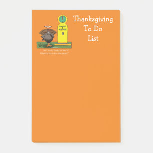 Hilarious Thanksgiving To Do List  Post-it Notes