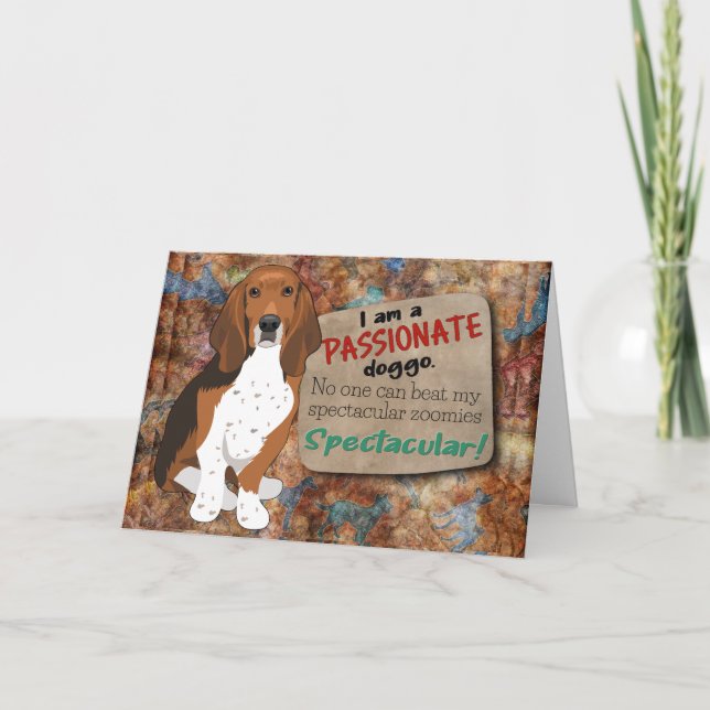 Hilarious thought from your Basset Hound Birthday  Card (Front)