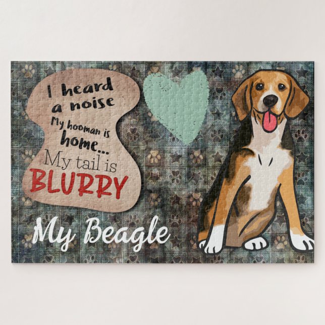 Hilarious thoughts of my Beagle Jigsaw Puzzle (Horizontal)