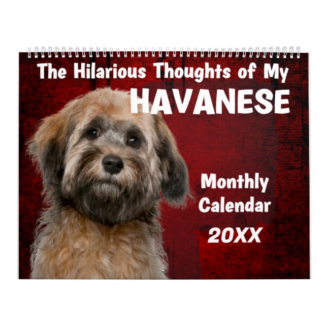 Hilarious Thoughts of My Havanese Calendar (Cover)