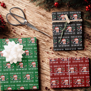 Hilarious Trump Maga La La La Ugly Christmas Wrapping Paper Sheet