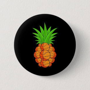 hilarious unique basketball pineapple - original g 6 cm round badge