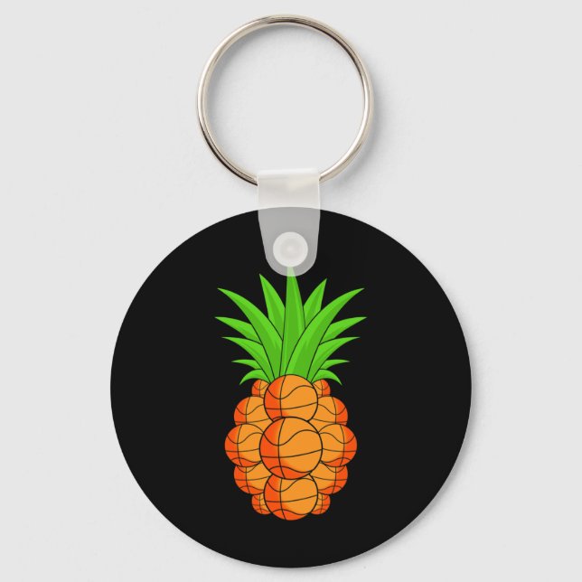 hilarious unique basketball pineapple - original g key ring (Front)