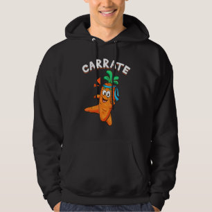 Hilarious Veggie Vegetable Pun Carrate Karate Carr Hoodie