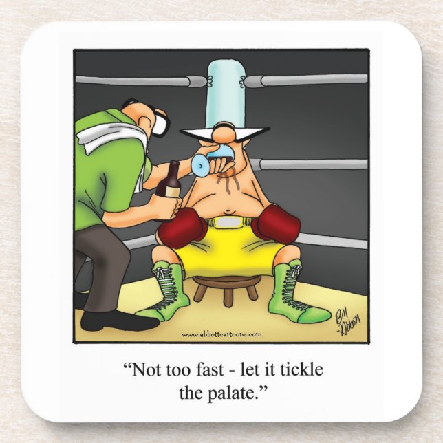 Hilarious Wine Humor Coaster (Front)