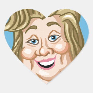 Hilary Clinton Election 2016 Heart Sticker