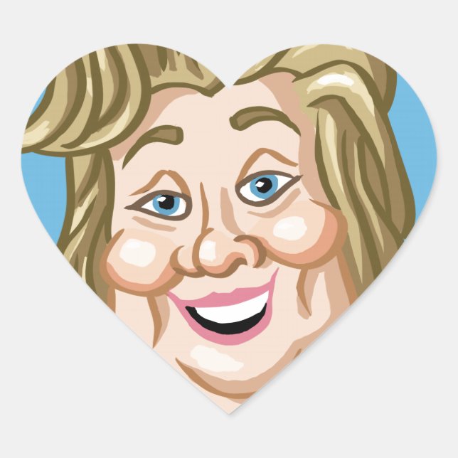 Hilary Clinton Election 2016 Heart Sticker (Front)