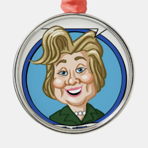 Hilary Clinton Election 2016 Metal Tree Decoration