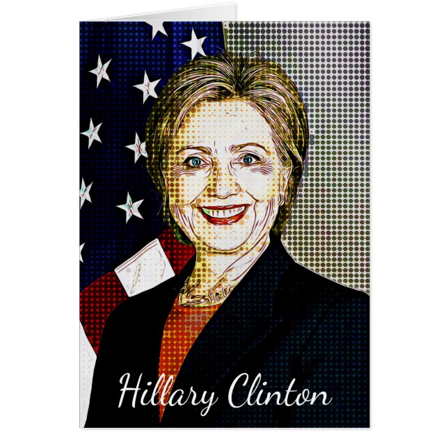 Hilary Clinton Memorabilia  Digital Art Blank Card (Front)