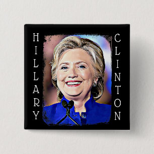 Hilary Clinton Memorabilia Digital Art Button