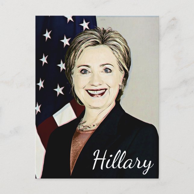 Hilary Clinton Memorabilia Pop Art Blank Card (Front)