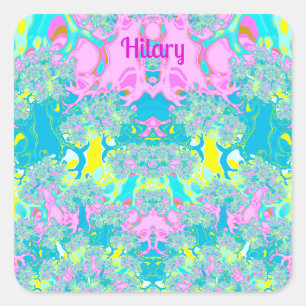 HILARY ~ PASTEL PERFECTION ~ SQUARE STICKER