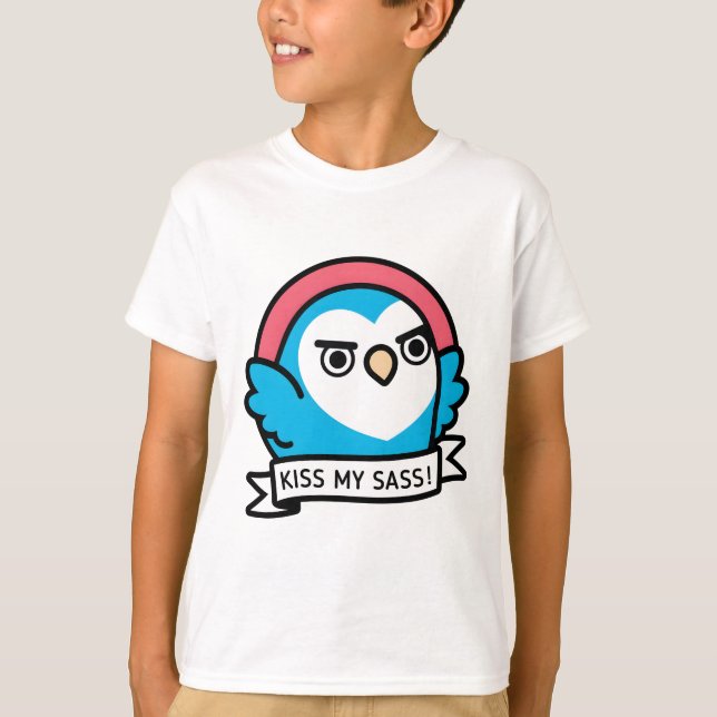 Hilda the Sassy Lovebird - Kiss My Sass T-Shirt (Front)