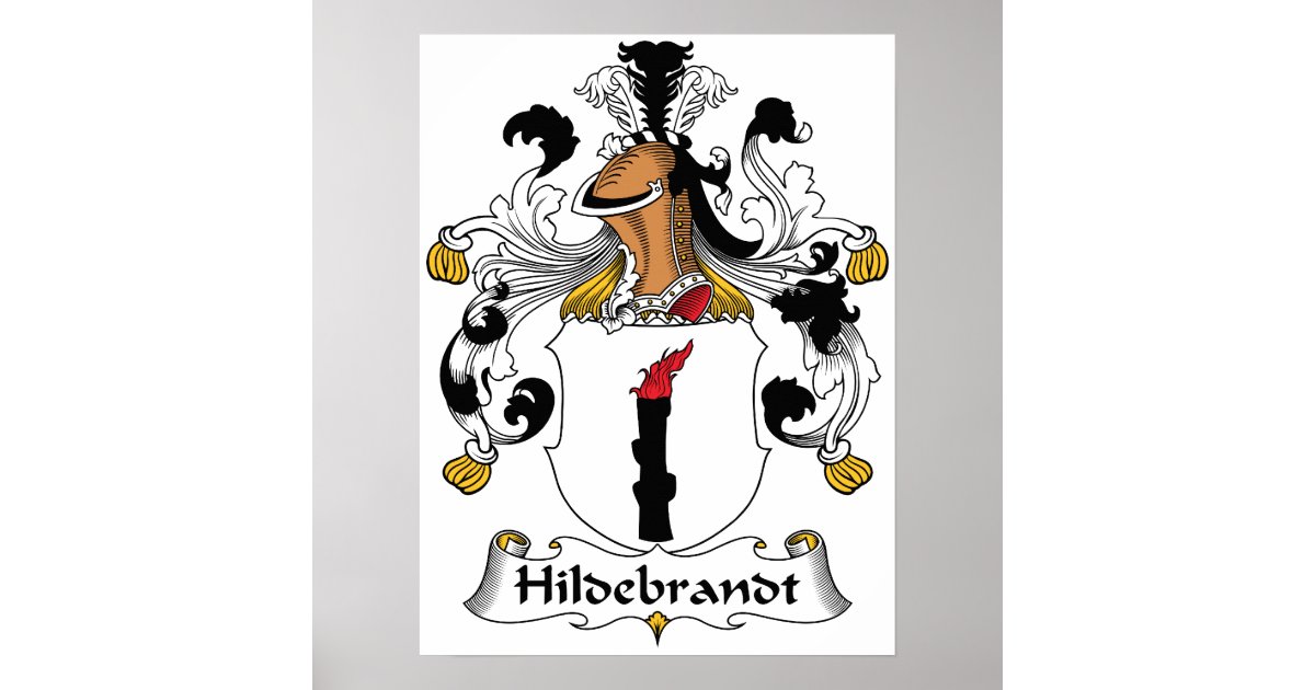 Hildebrandt Family Crest Poster Zazzle