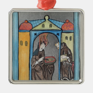 Hildegard of Bingen Metal Tree Decoration