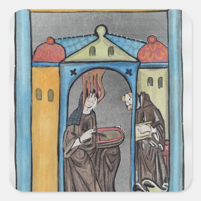 Hildegard of Bingen Square Sticker (Front)