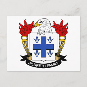 Hildreth Family Crest Postcard