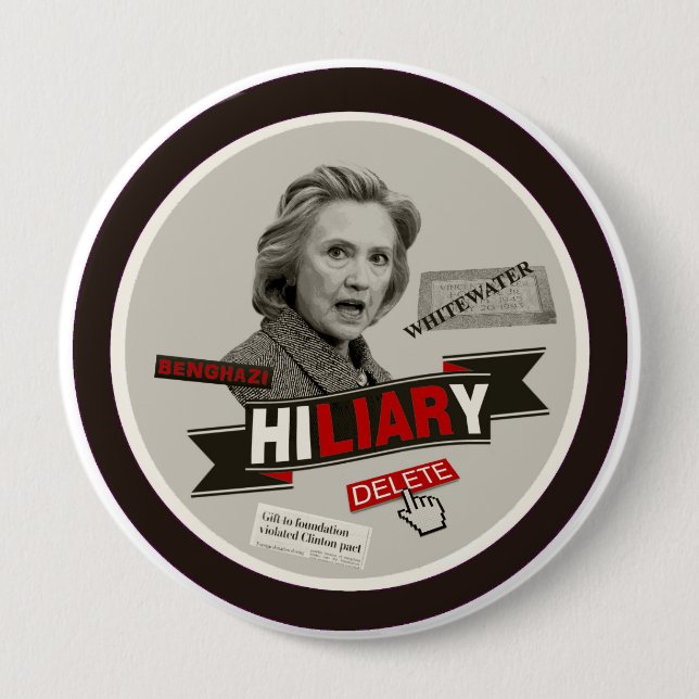 Hiliary 10 Cm Round Badge (Front)