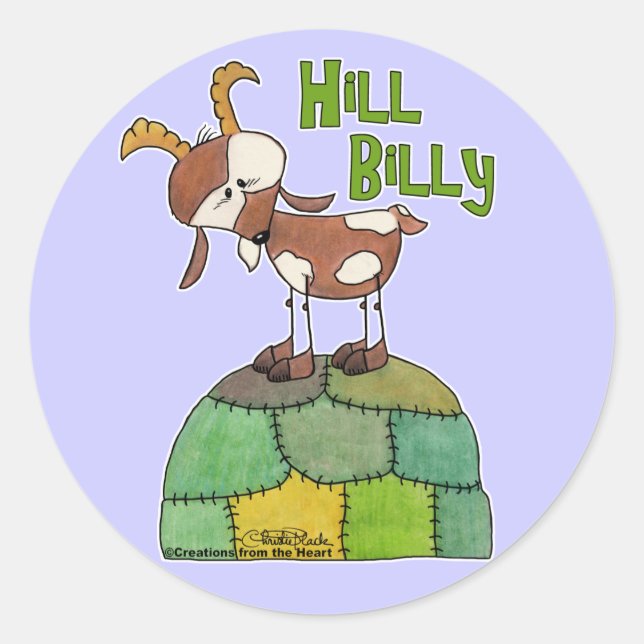 Hill Billy Classic Round Sticker (Front)