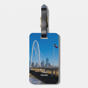Hill Bridge And Flag Luggage Tag