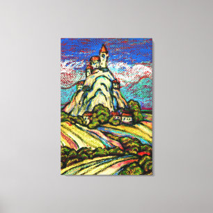Hill Castle Fantasy Canvas Print