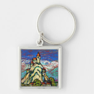 Hill Castle Fantasy Key Ring