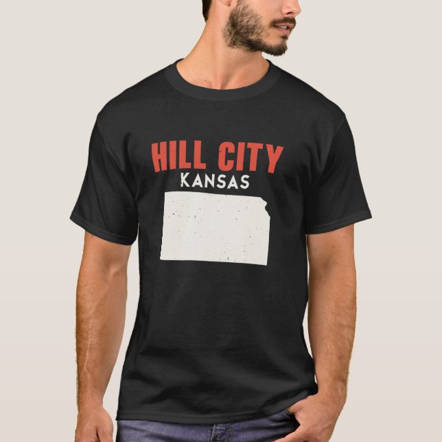 Hill City Kansas USA State America Travel Kansan  T-Shirt (Front)
