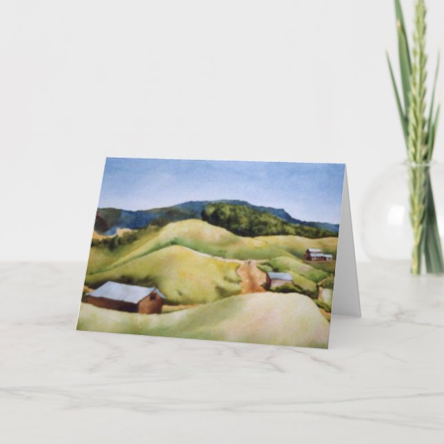 "Hill Country Farm" Country Roads Greeting Card (Front)