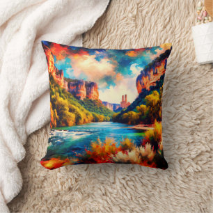 "Hill Country Haven: Texas Hill Country Landscape" Cushion