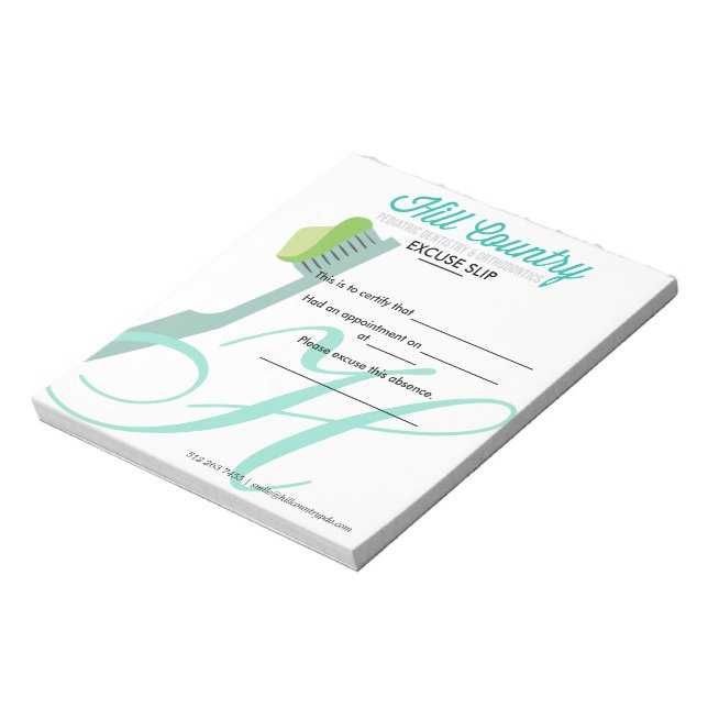 Hill Country PDO School Excuse Notepad (Rotated)