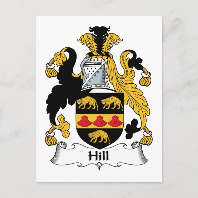 Hill Family Crest Postcard (Front)