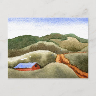"Hill Farms" Country Roads Postcard