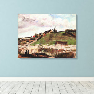 Hill of Montmartre with Quarry by Vincent van Gogh Canvas Print
