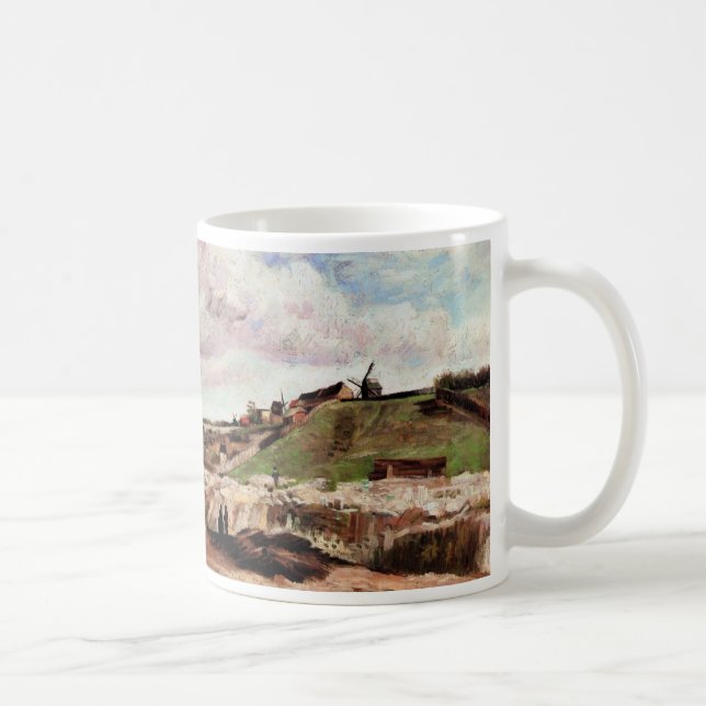 Hill of Montmartre with Quarry by Vincent van Gogh Coffee Mug (Right)