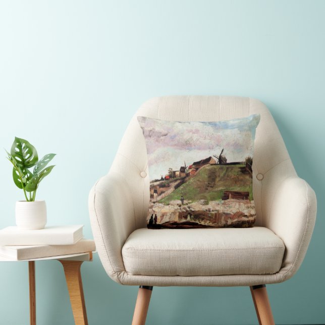 Hill of Montmartre with Quarry by Vincent van Gogh Cushion (Chair)