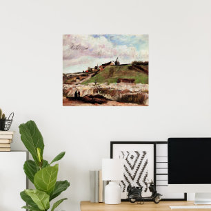 Hill of Montmartre with Quarry by Vincent van Gogh Poster