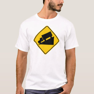 Hill or Steep Grade Warning Highway Sign T-Shirt