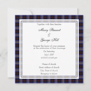 Hill Scottish Wedding Square Invitation