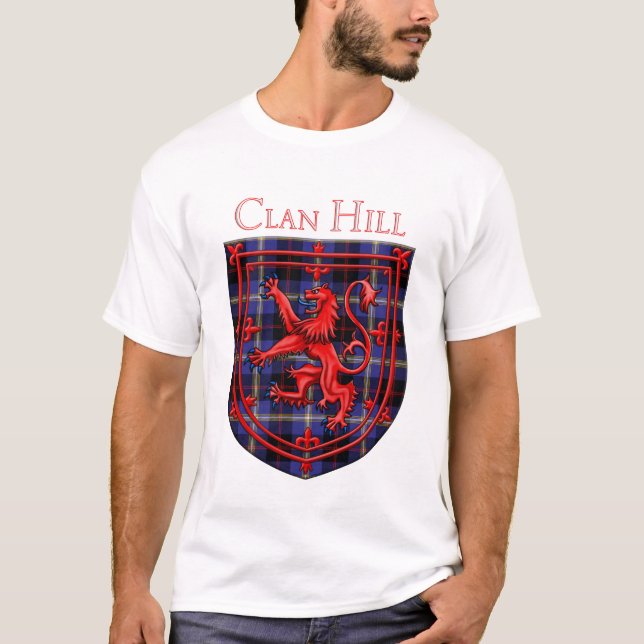 Hill Tartan Scottish Plaid Lion Rampant T-Shirt (Front)