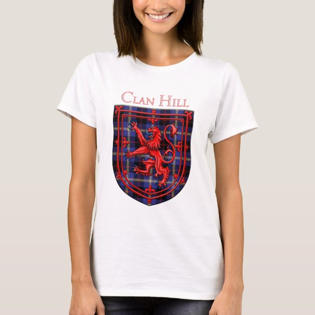 Hill Tartan Scottish Plaid Lion Rampant T-Shirt (Front)