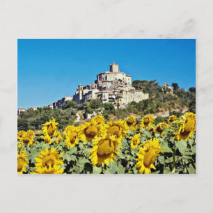 Hill town of Narni, Umbria, Italy  flowers Postcard