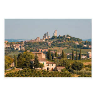 Hill town of of San Gimignano, Tuscany, Italy Photo Print
